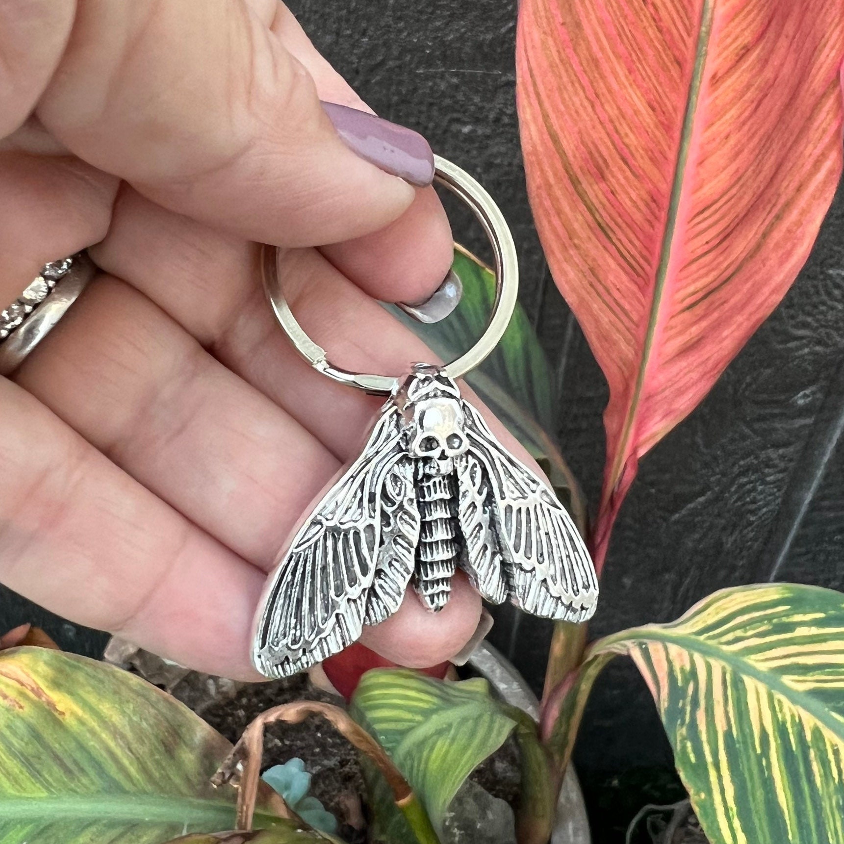 Death's Head Hawk Moth Keychain/ Large Death's Head Etsy