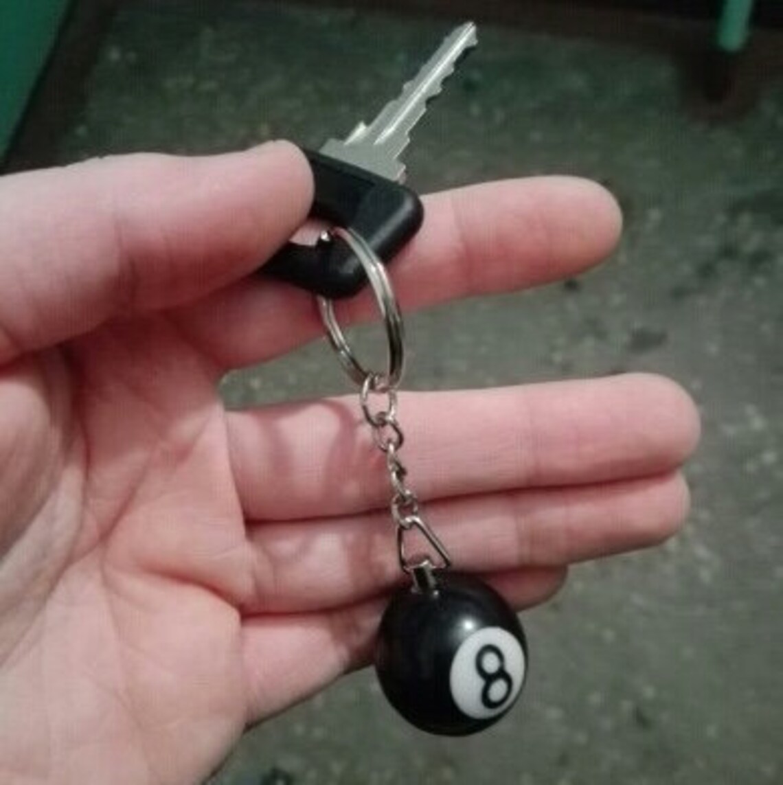 billiard ball keychain