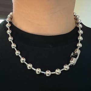 Big ball chain necklace sale