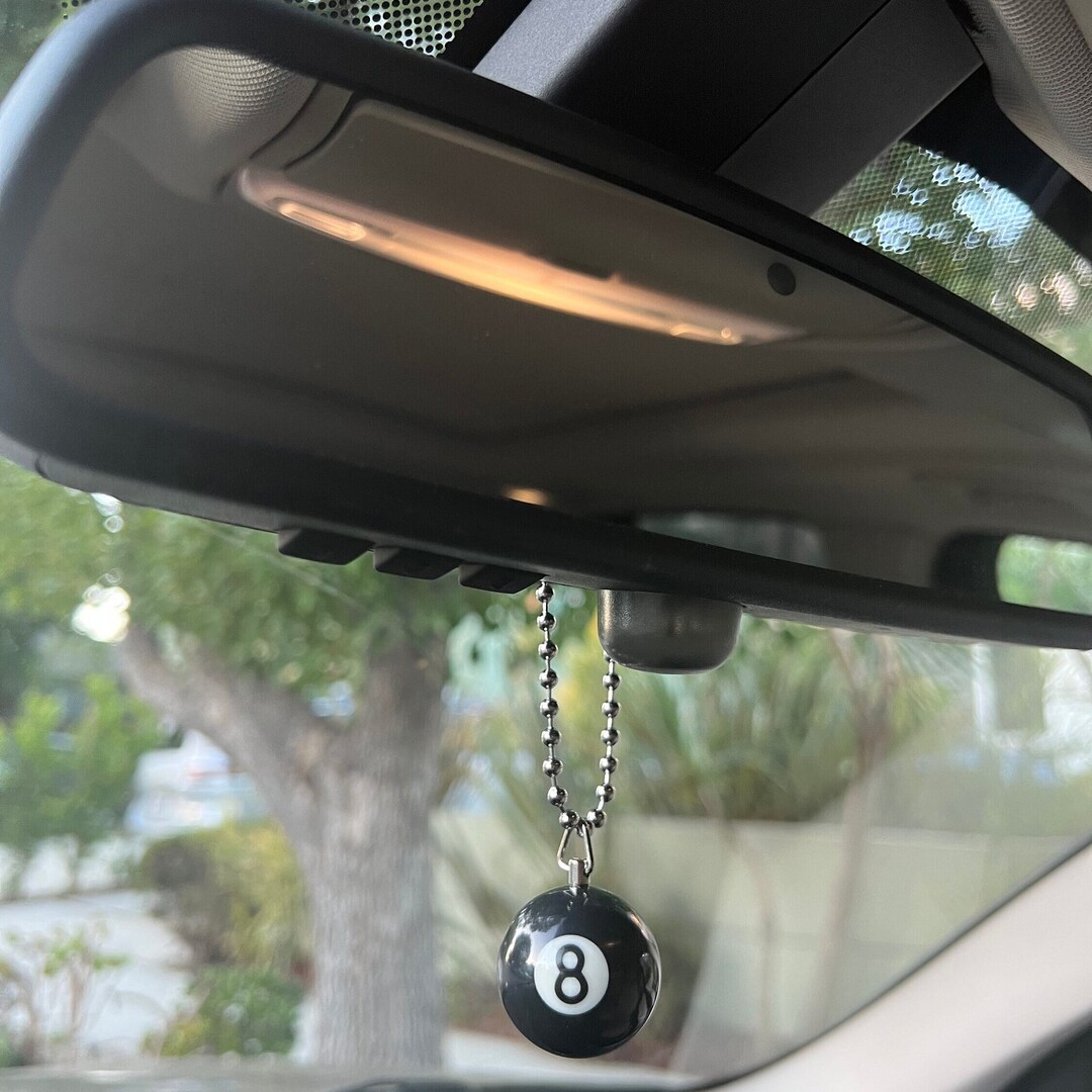 Pool Ball Rear View Mirror Accessory/ 8 Ball Mirror Hanger/ 8 Ball