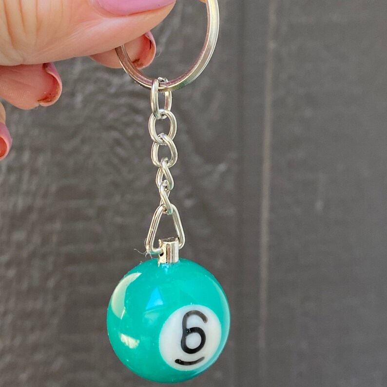 Pool Ball Keychain/ 8 Ball Keychain/ Vintage 8ball/ Billiards Etsy