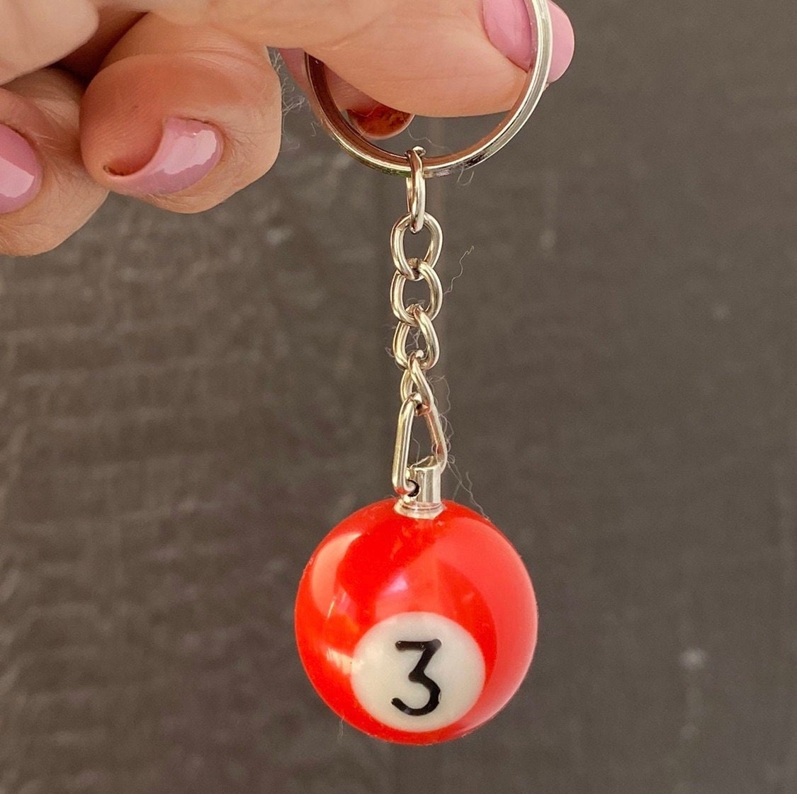 Pool Ball Keychain/ 8 Ball Keychain/ Vintage 8ball/ Billiards Etsy UK