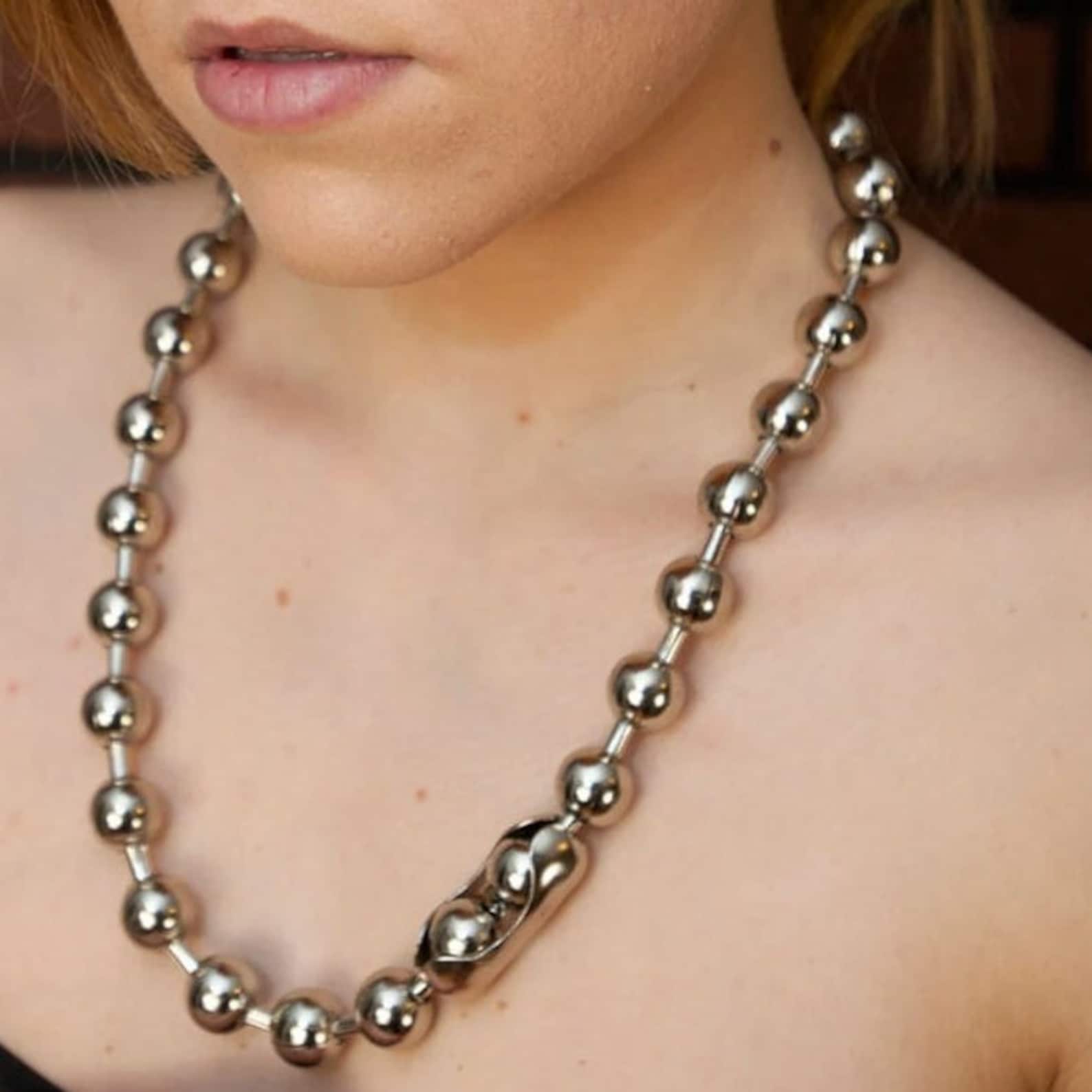 Stainless Steel Ball Necklace 4mm 6mm 8mm 10mm or 12mm/ Etsy