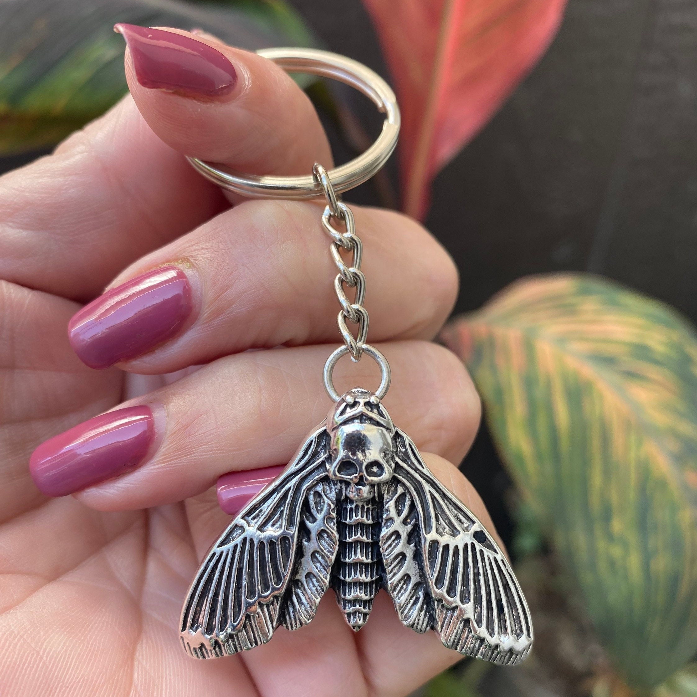 Death's Head Hawk Moth Keychain/ Large Death's Head Etsy
