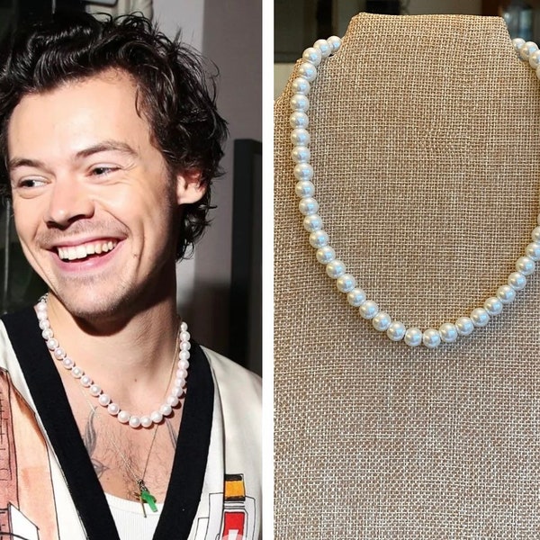 Faux Pearl Necklace Etsy