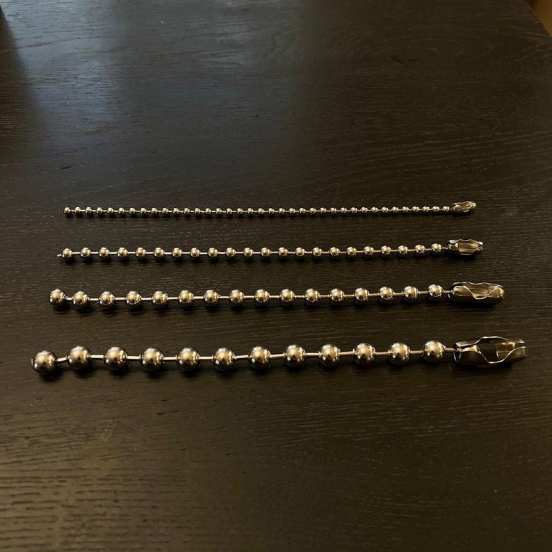 Stainless Steel Ball Chain Bracelet/ Chunky Metal Beads/ Mens Etsy