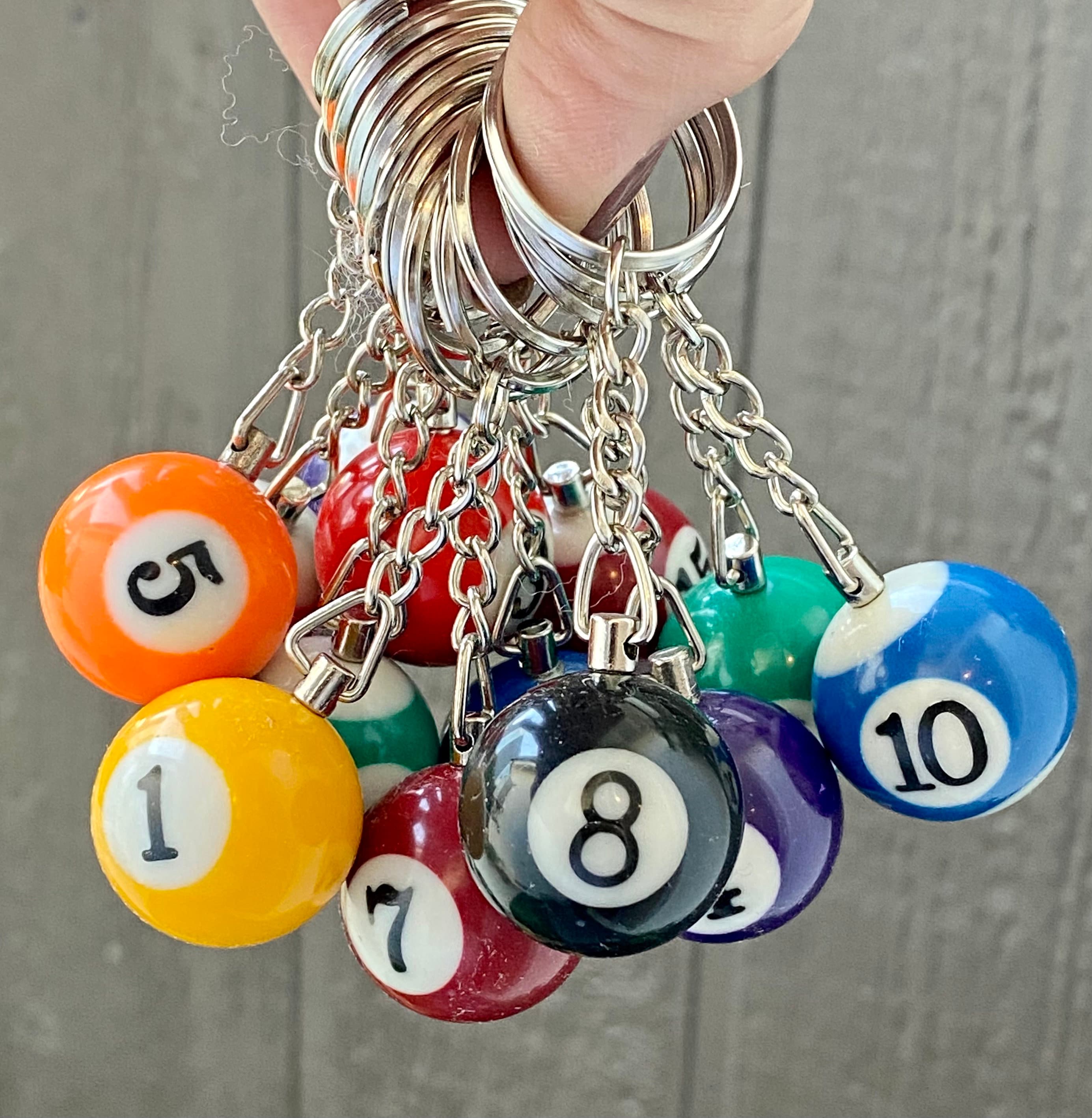 Pool Ball Keychain/ 8 Ball Keychain/ Vintage 8ball/ Billiards Etsy UK