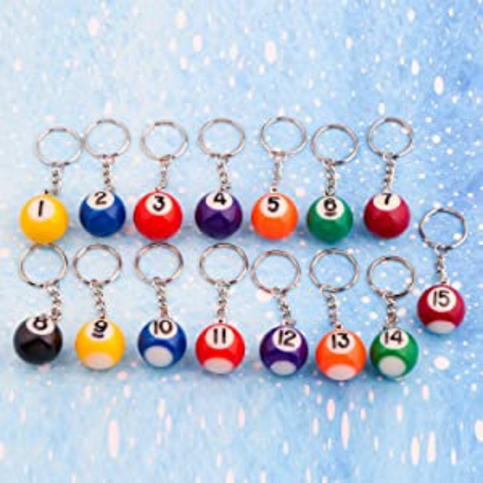 8 ball keychain/ Billiards Keychain / Mini Billiards ball / Etsy