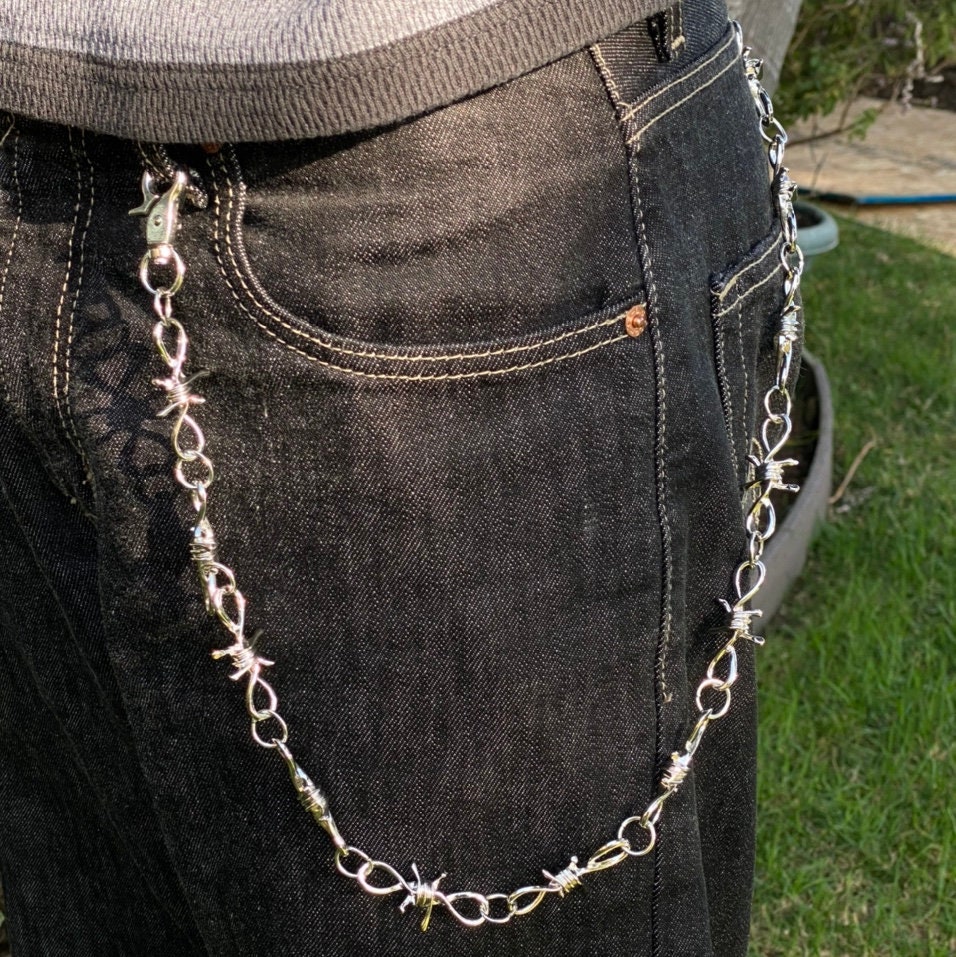 Barbed Wire Wallet Chain / Unisex Long 