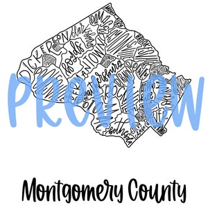 Montgomery County, MD Map