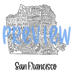 Stadtplan von San Francisco, CA