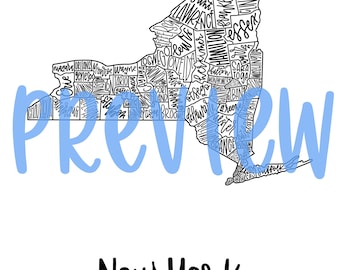 ニューヨーク市近隣地図ポスター - Etsy 日本