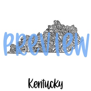 Landkarte Kentucky