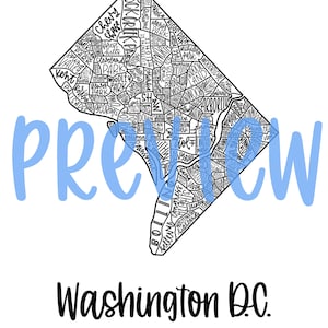 Carte du quartier de Washington DC