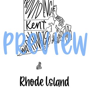 Mappa del Rhode Island