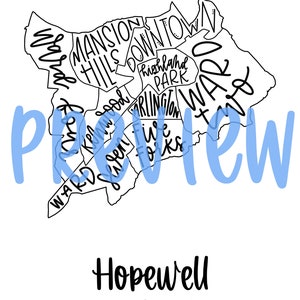 Carte du quartier de Hopewell, Virginie