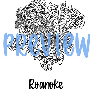 Roanoke, VA Neighborhood Map