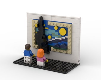 MOC - 3D Mini Masterpiece - The Starry Night - PDF Building Instructions (Instant Download)