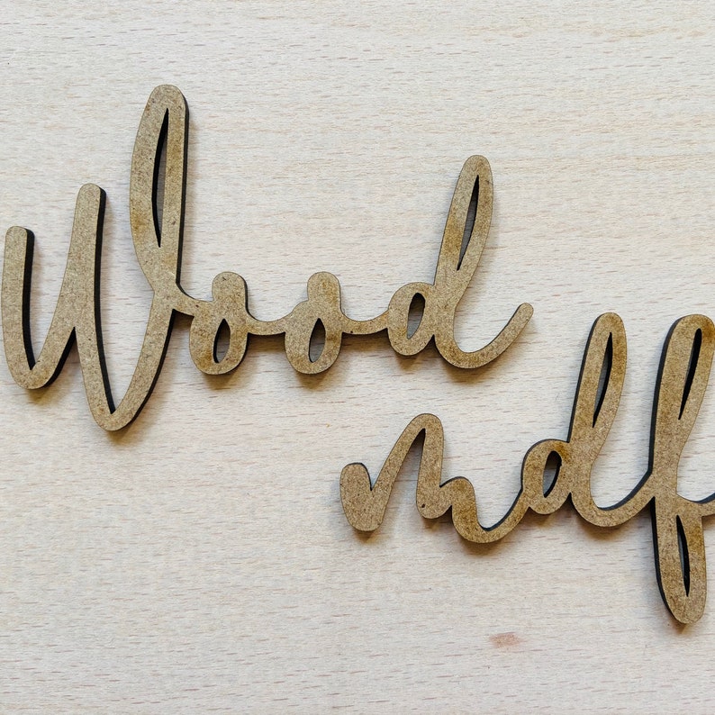 Wooden Laser Cut Names Painted or Plain Wedding Place Etsy