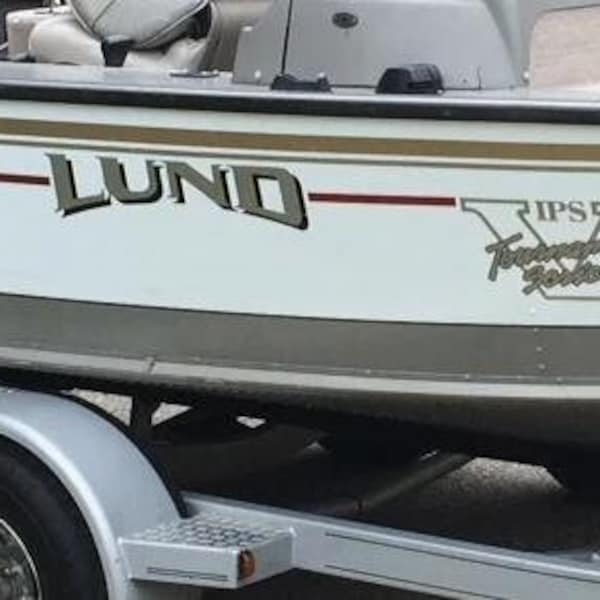 LUND 2 color BOAT DECALS. 28" long!