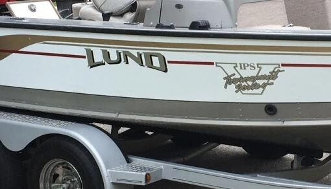 LUND 2 Color BOAT DECALS. 28