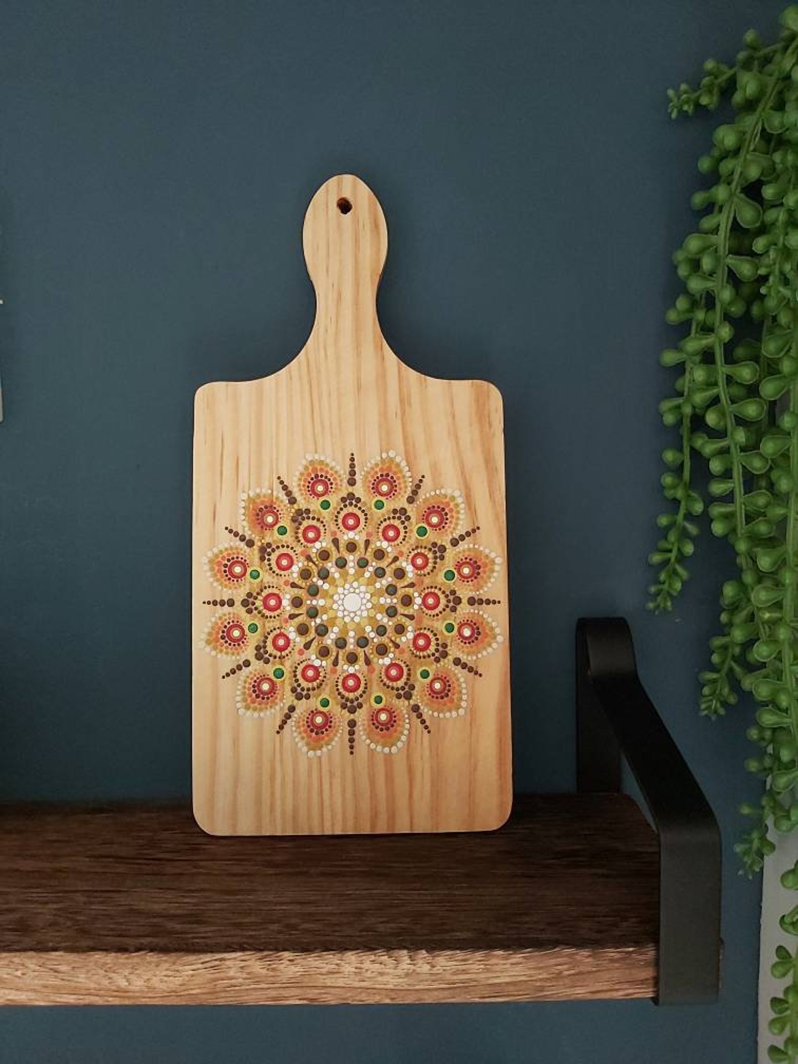 Handpainted Dot Mandala Decorative Cutting/chopping Board Etsy