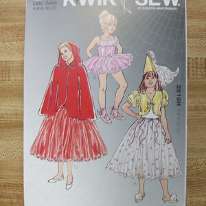 Kwik Sew Pattern 2618 - Complete and Uncut - Costumes - Girls&#39; Sizes 4, 6, 8, 10, 12