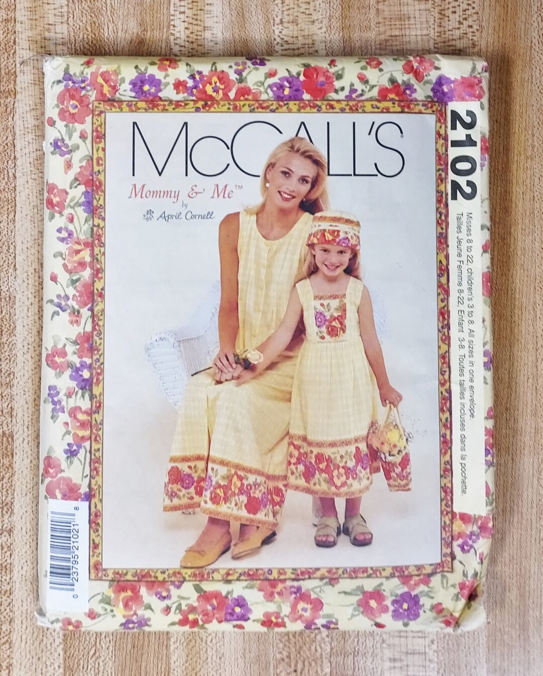 Vintage Mccall's Pattern 2102 Complete and Uncut Dresses Misses' and