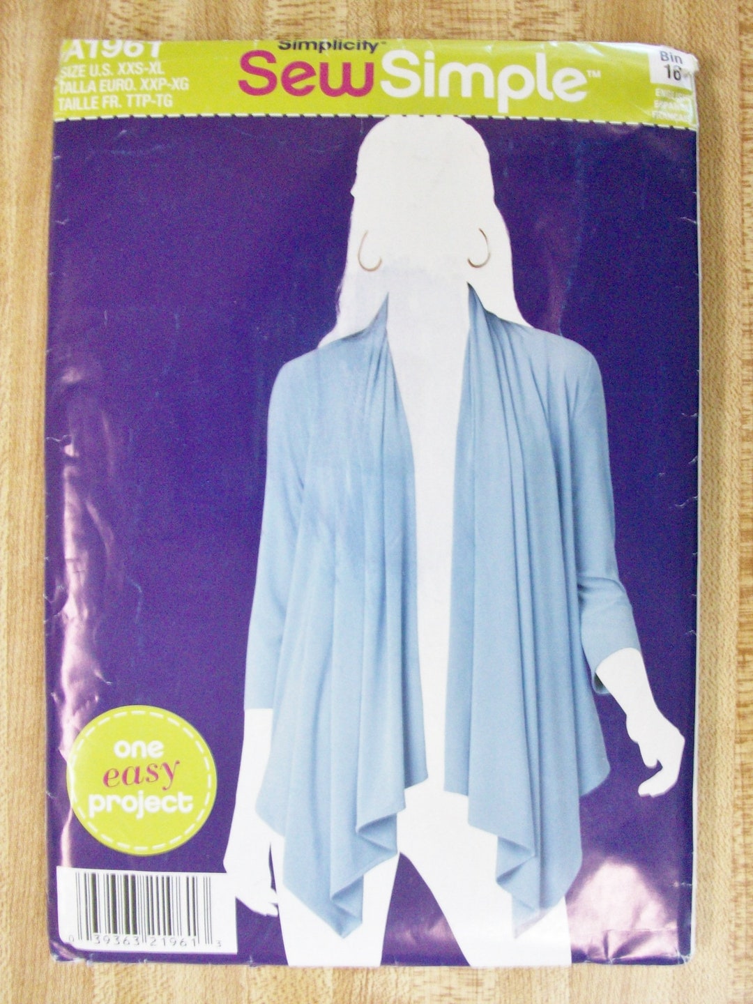 Simplicity Patterns Cardigan Patterns Simplicity Pattern A1961 - Complete and Uncut - Cardigan - Misses ...