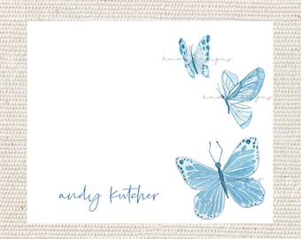 Butterfly personalized thank you notecard
