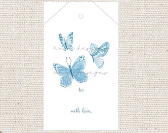 Butterfly Hanging tag | gift tag | personalized