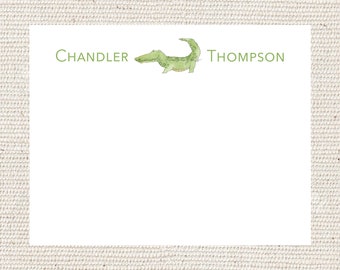 Baby Alligator stationery personalized thank you note