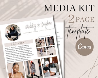 MEDIA KIT Vorlage Canva | Presskit | Influencer Media Kit | Media Press Kit | Canva Vorlage