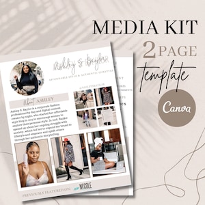 MEDIA KIT Template Canva | Press Kit | Influencer Media Kit | Media Press Kit | Canva Template