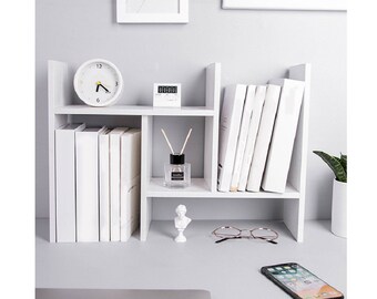 White desk organizer| Stackable DIY makeup organizer|Desk organizer set |Stationary Organizer| Minimalism desk decor | Wooden station