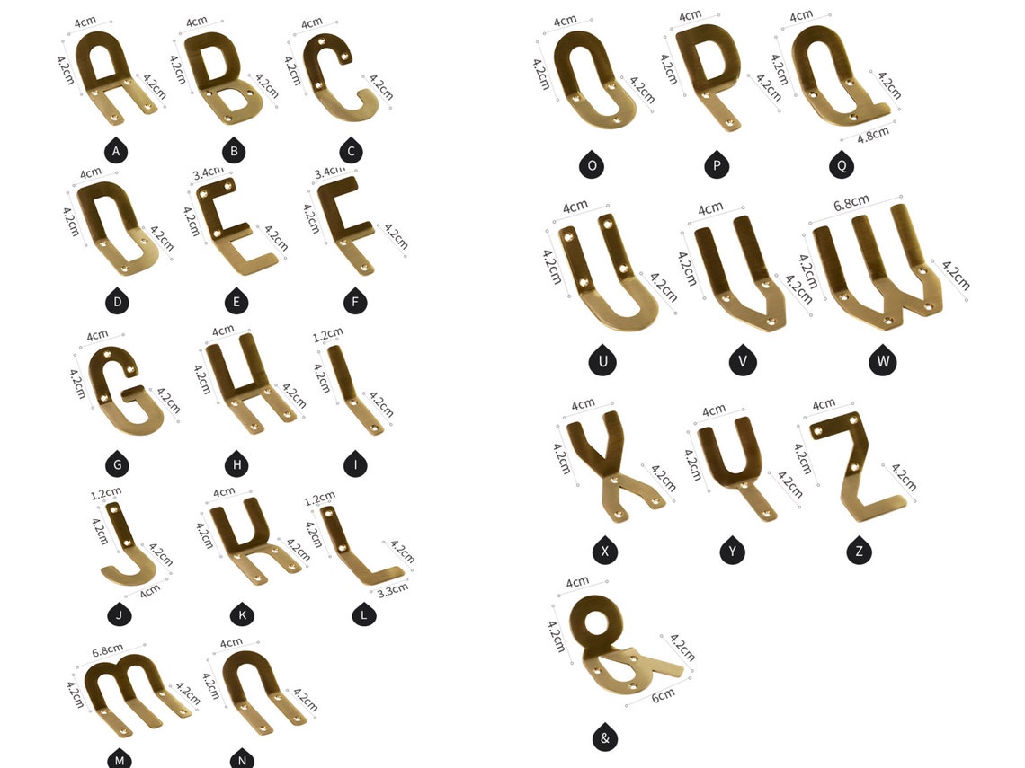 Alphabet Gold hooks Symbol Coat Hooks Personalized Letter Etsy