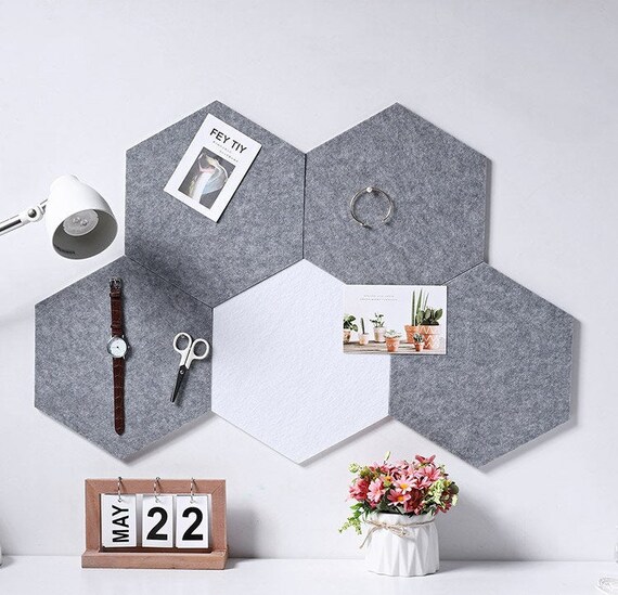 Self-Adhesive Hexagon Bulletin Felt Foam Cork Board Tiles Pin Board Wall  Decor for Photos Memos Display - China Acoustic Panel, Wall Panel