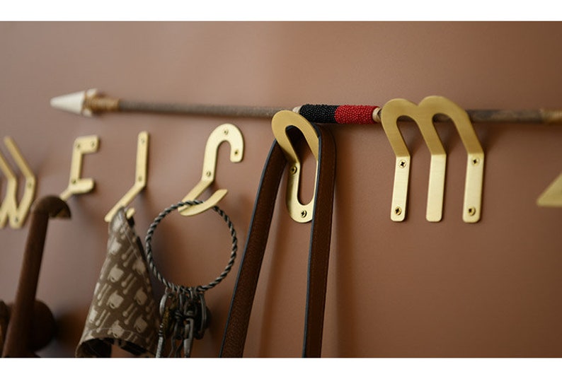 Alphabet Gold Hooks Symbol Coat Hooks Personalized Letter Etsy Canada