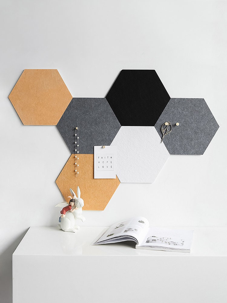 Panneau à Broches Hexagonales| | de Tableau Mémo Babillard Couleurs Diy Tableau d'idées| Affichage M
