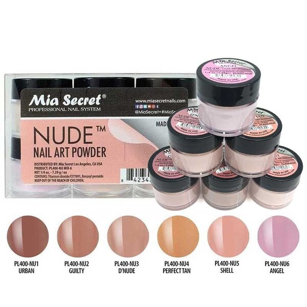 6pcs Mia Secret Professional Nail Syste Nude Collection Acrylic Nail Art Powder
