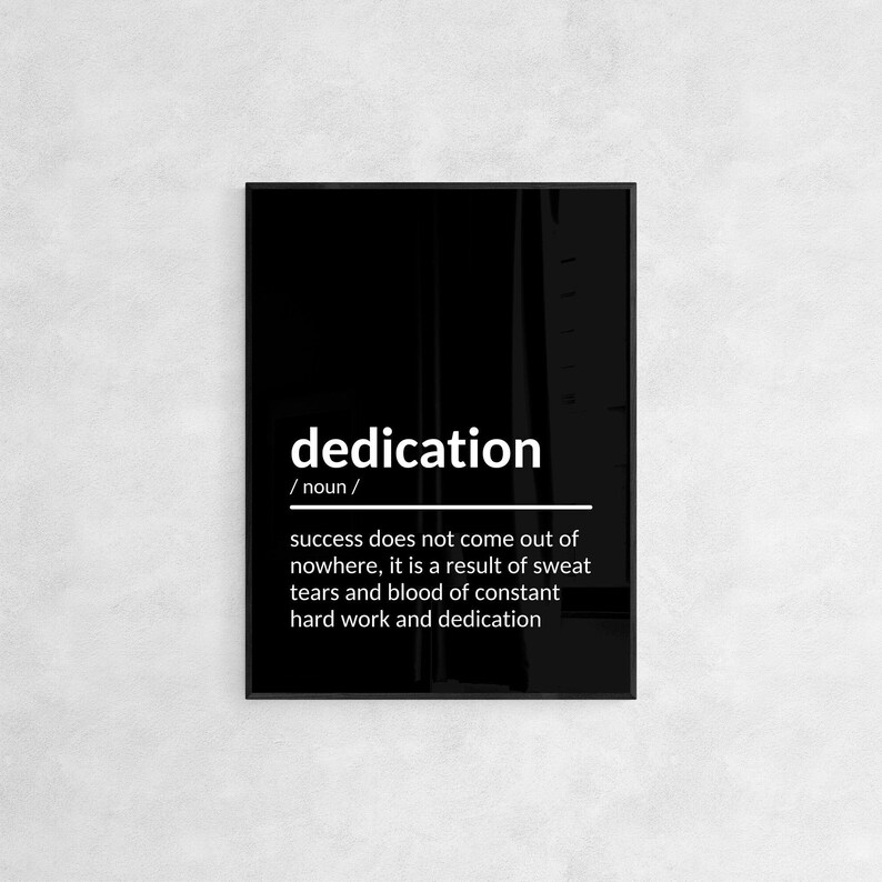 Dedication Definition Quote Etsy