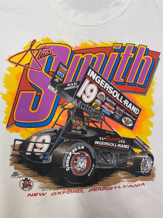 Vintage 1998 NIB Stevie Smith Sprint Car Tee - Sm… - image 3