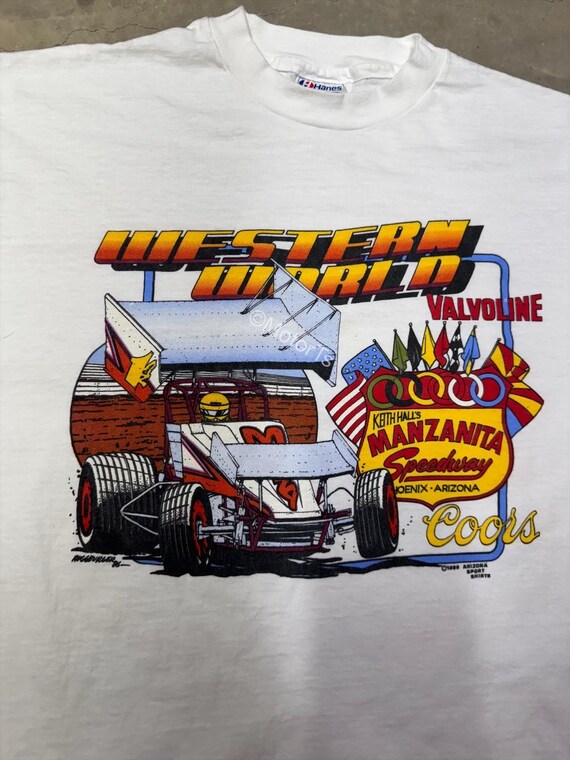 Vintage 1986 Keith Hall’s Manzanita Speedway Event Tee - XL View 3