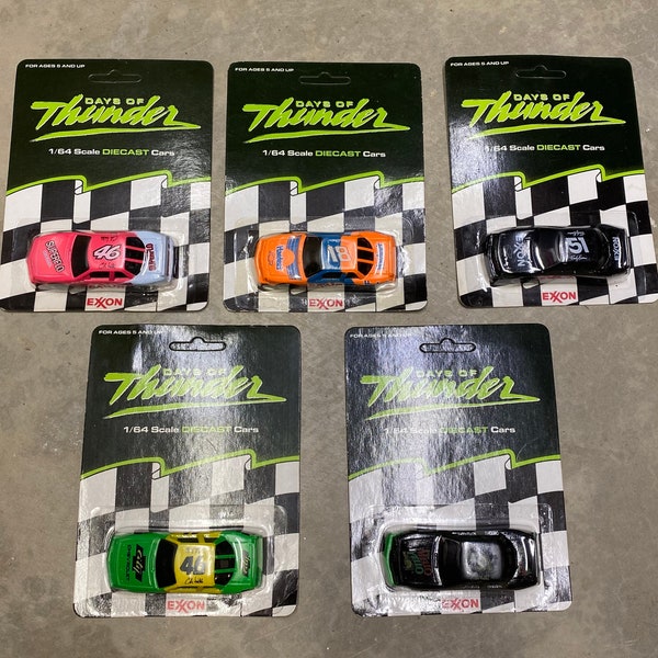 Nuovo! Racing Champions Days of Thunder 1/64 Diecast Cars Set completo di 5 Exxon