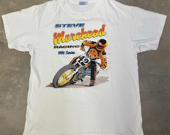 Vintage 1995 Steve Morehead / Harley Davidson AMA Flat Track Racing Tee - Large