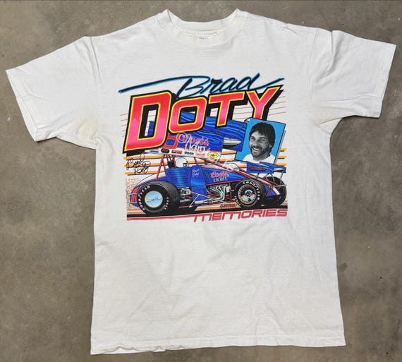 Vintage 1992 Brad Doty “Memories” Sprint Car Tee Shirt - Medium