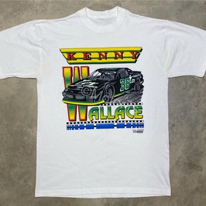 Vintage 1991 Kenny Wallace /Cox Lumber / Nascar Busch Seeies Racing Tee - Large