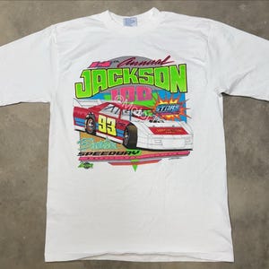 Vintage 1993 “Jackson 100” Brownstown Speedway Dirt Late Model Event Tee - Large