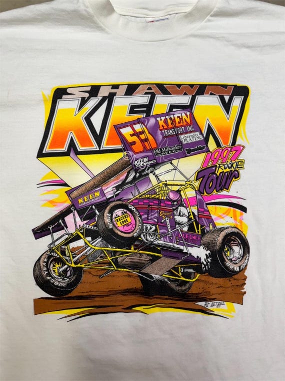 Vintage 1997 Shawn Keen #53 Keen Motorsports Sprint Car Tee - 2XL View 3