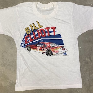 Vintage 1987 Bill Elliott Coors NASCAR Winston Cup Tee - Small